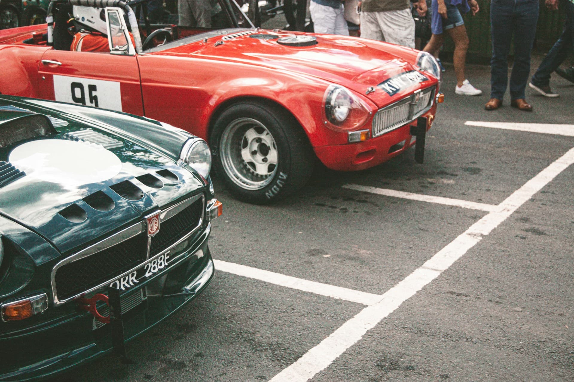 Classic cars at a rally or event